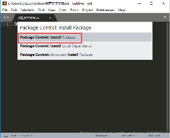 Sublime Text使用Package Control安装插件